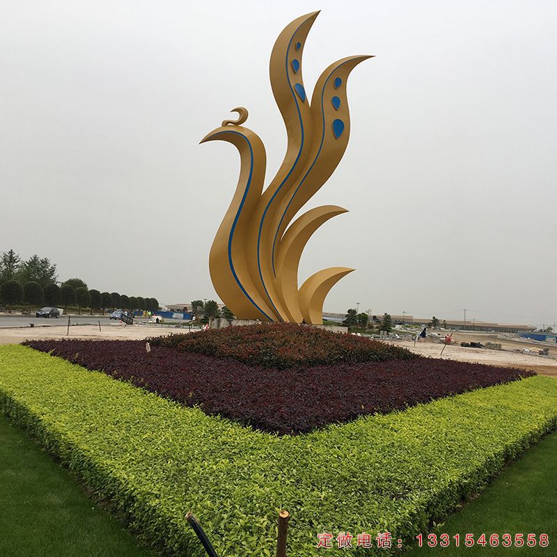 公园不锈钢凤凰景观雕塑