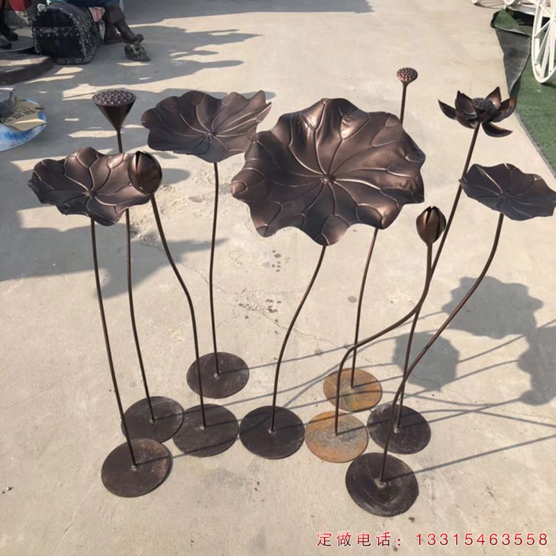 不锈钢荷花公园景观雕塑（1）
