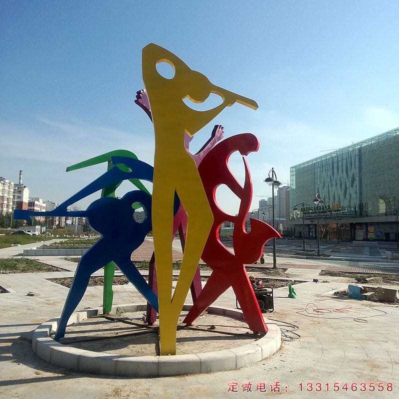 不锈钢广场音乐人物雕塑（2）