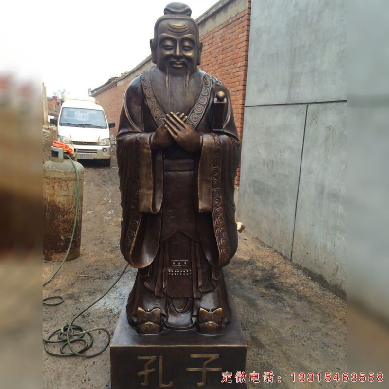 校园铜雕老子雕塑（3）