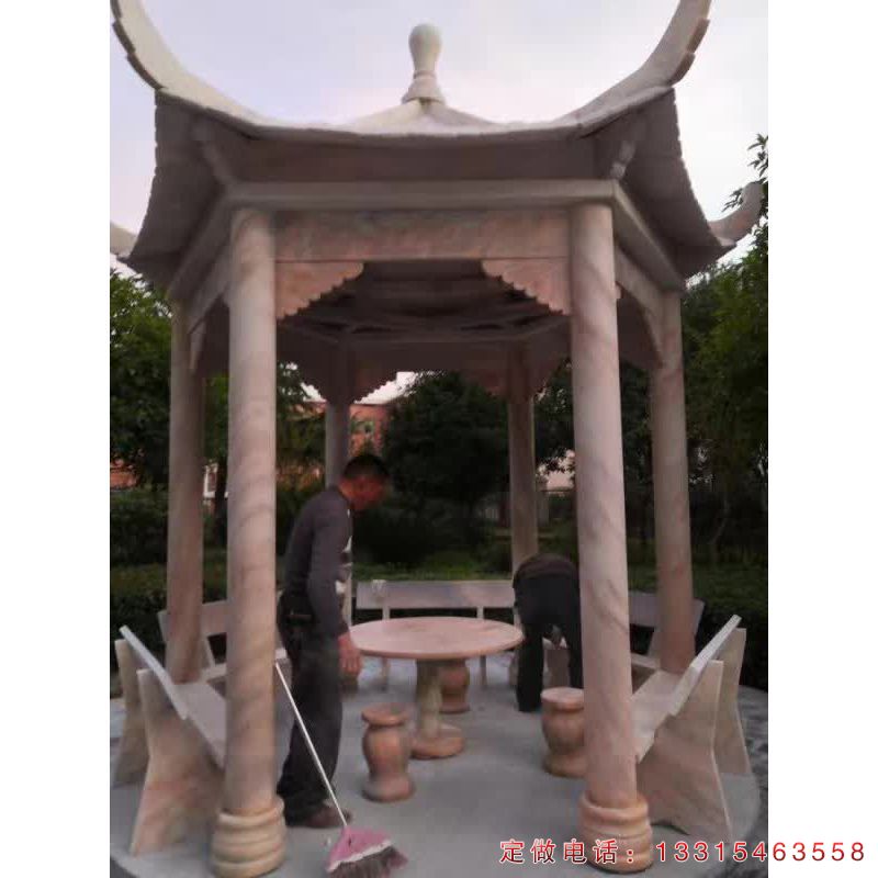 公园凉亭景观石雕