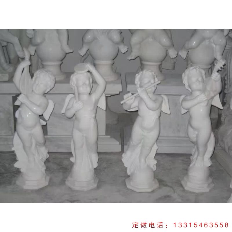 广场小天使石雕（1）