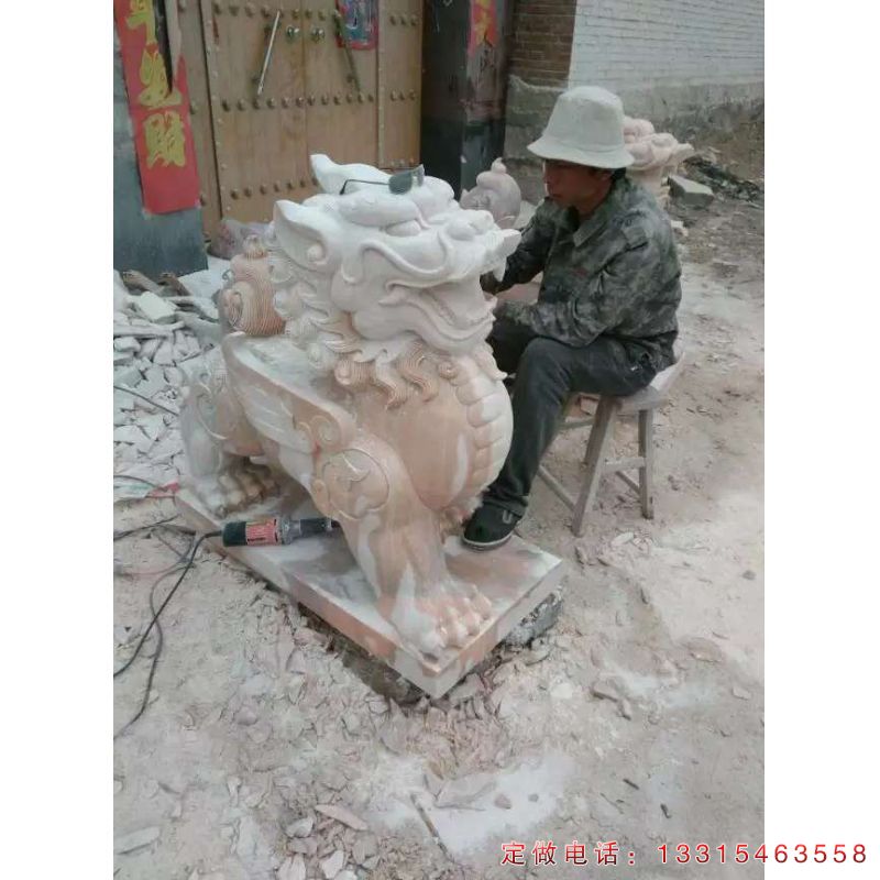 广场麒麟景观石雕