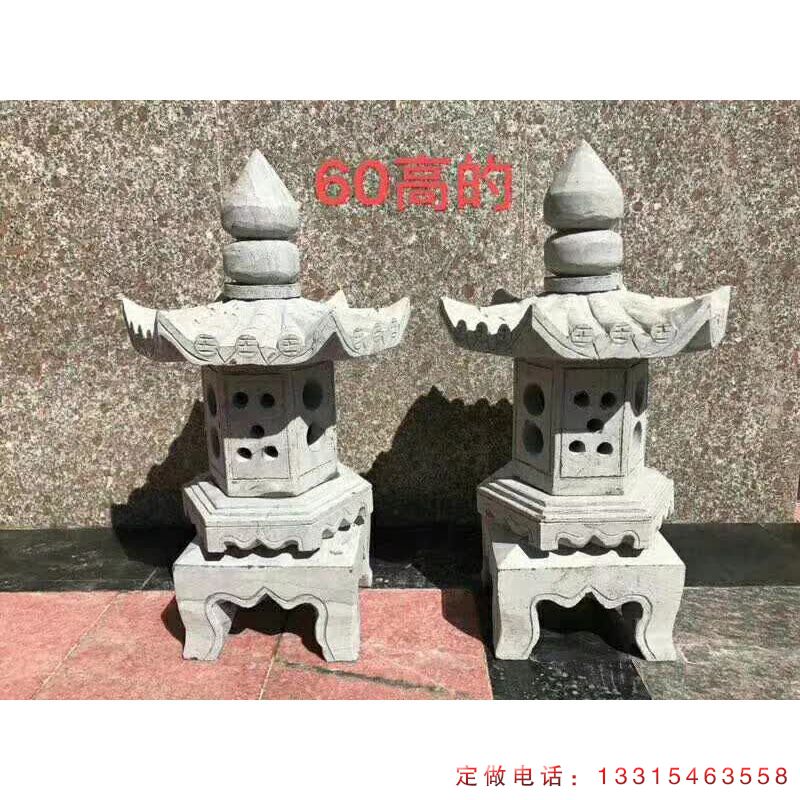 寺庙古代石灯雕塑（1）