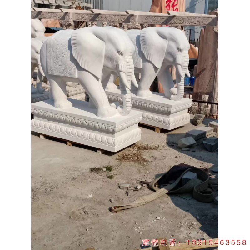 广场大象景观石雕（1）