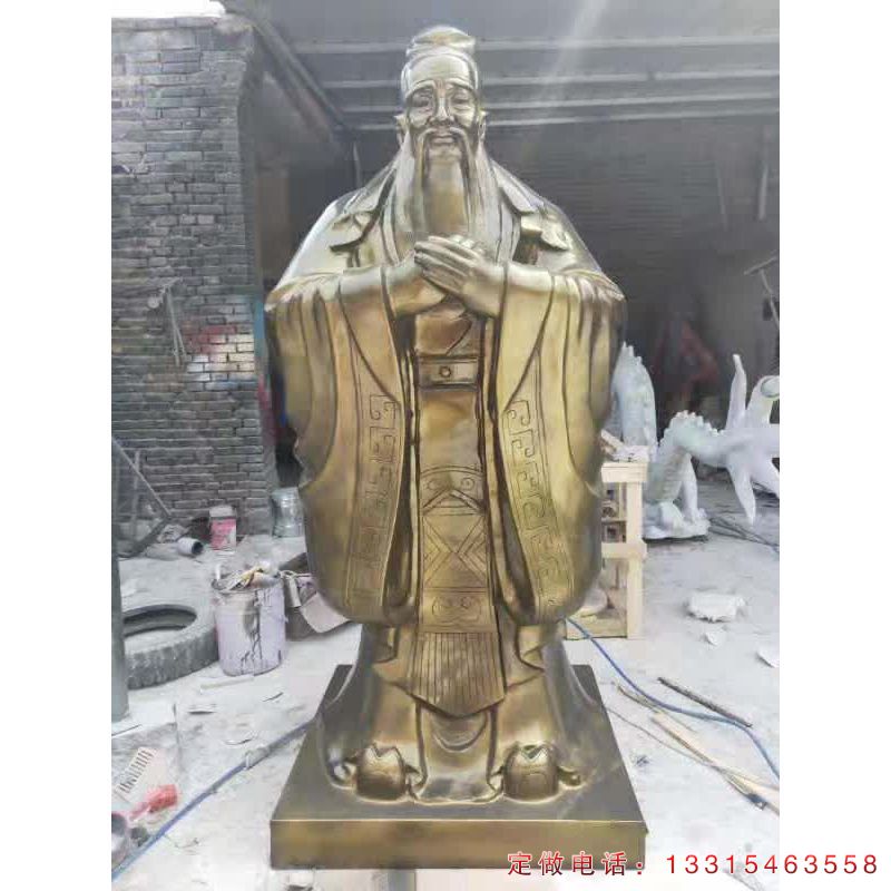 校园孔子铜雕