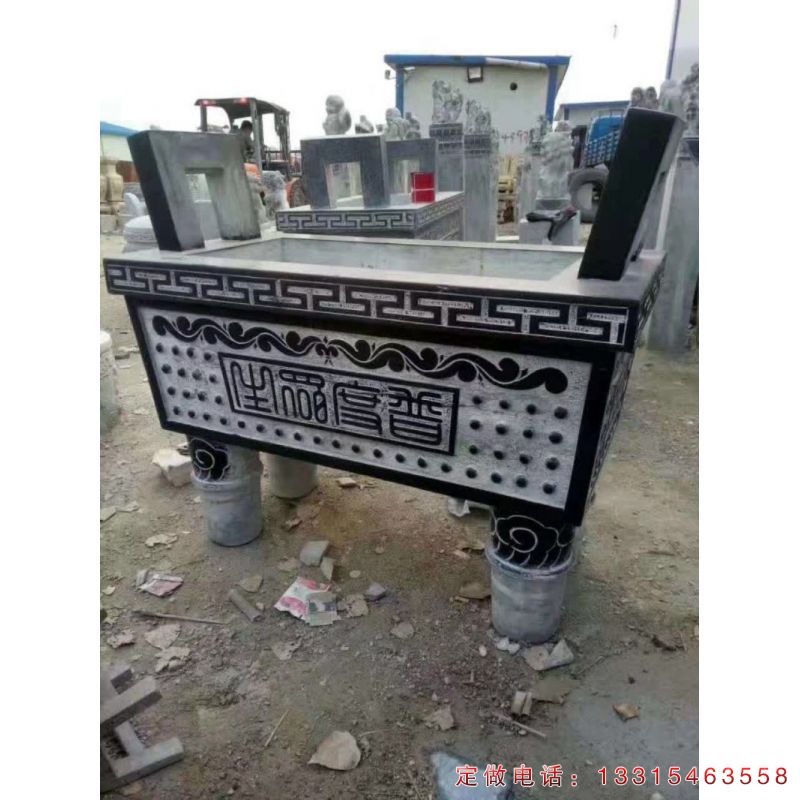 寺庙香炉景观石雕（1）