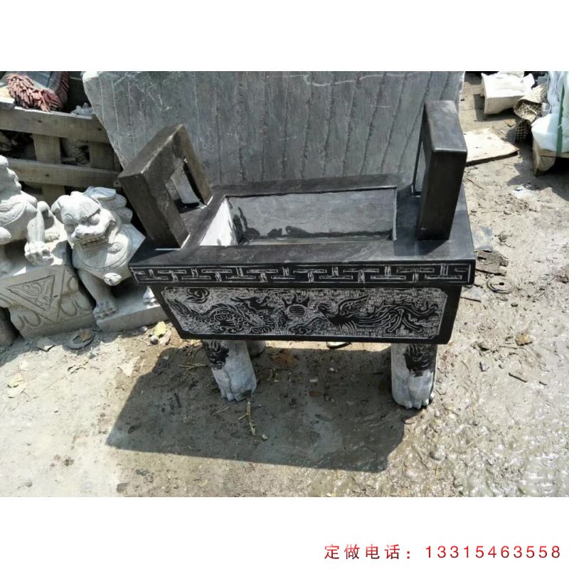 寺庙香炉景观石雕（1）