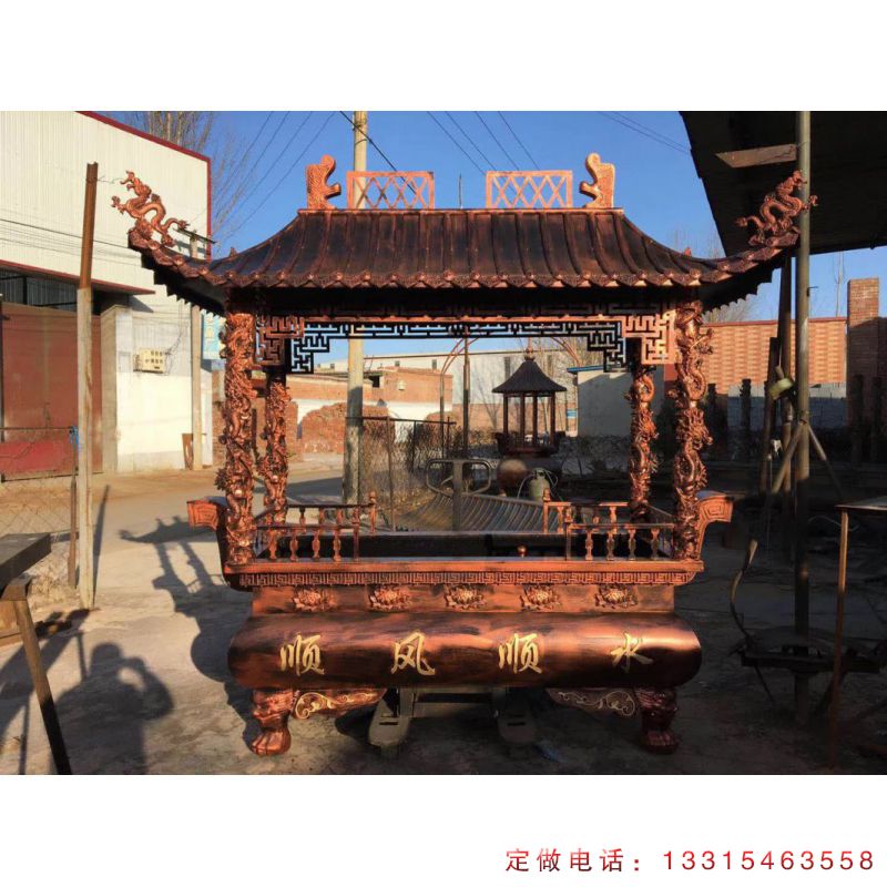 寺庙香炉铜雕（1）