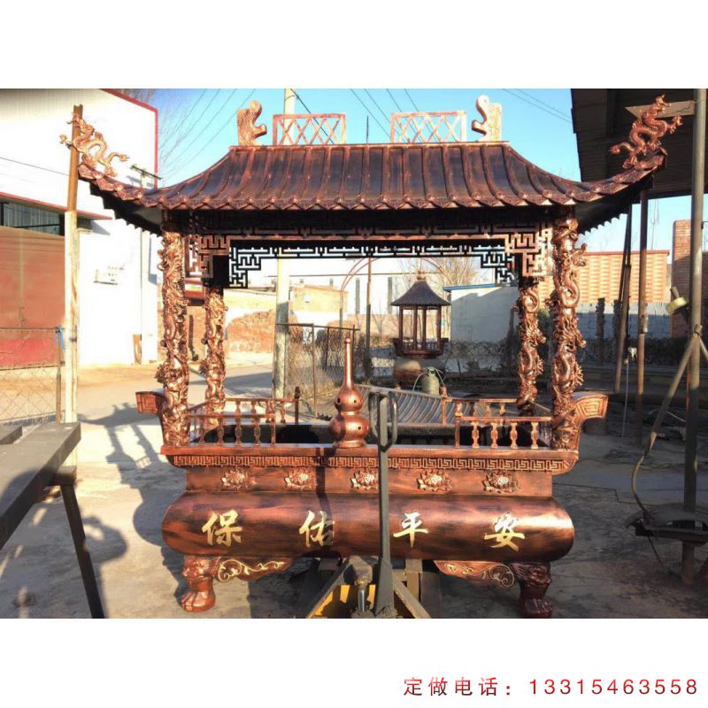 寺庙香炉铜雕（2）