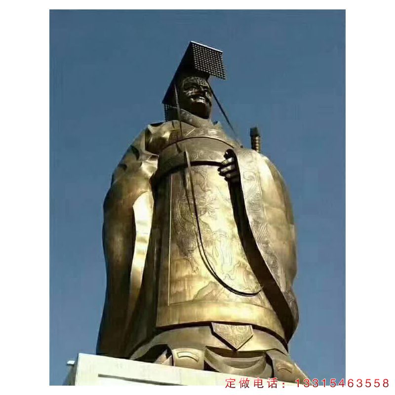 古代秦始皇铜雕