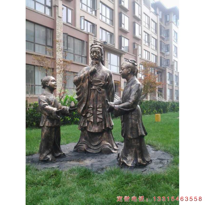 孔融让梨故事铜雕（1）