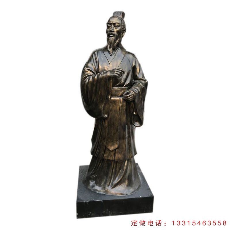 广场孟子铜雕（2）