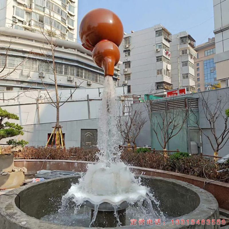 广场葫芦喷泉铜雕（2）