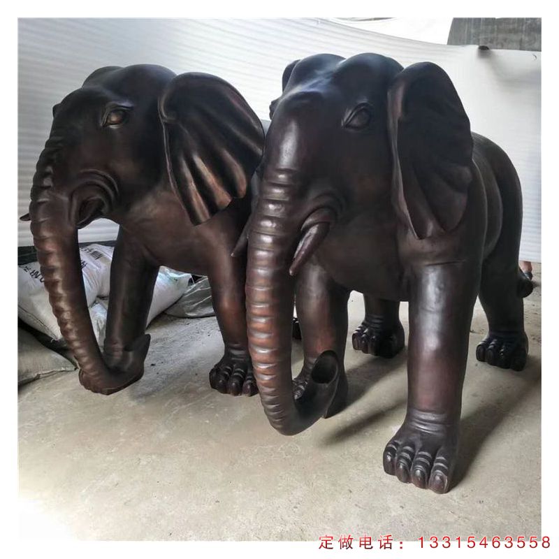 铜雕大象动物雕塑
