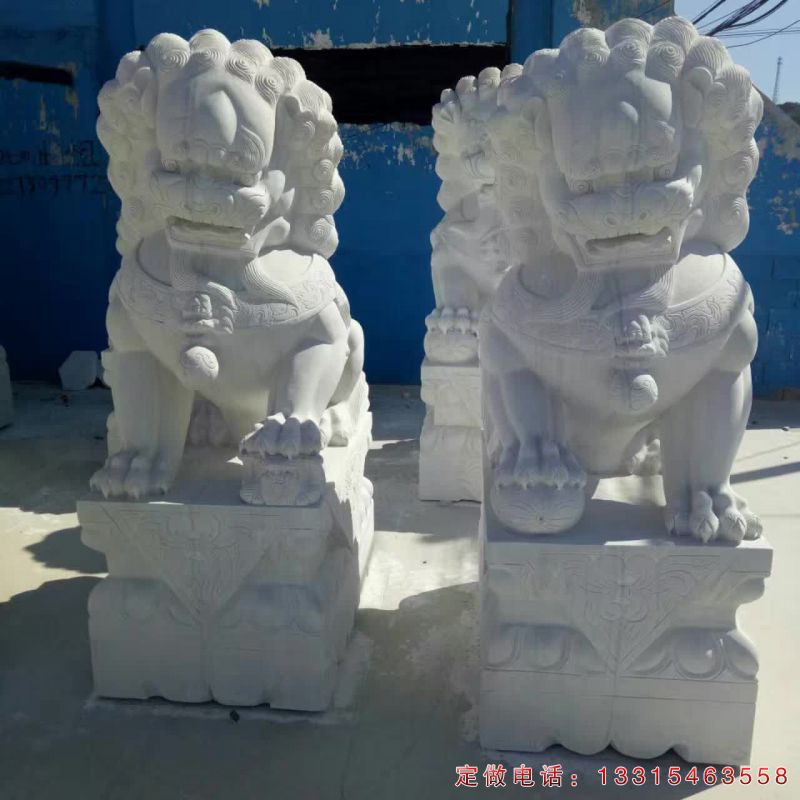 汉白玉狮子动物雕塑（2）