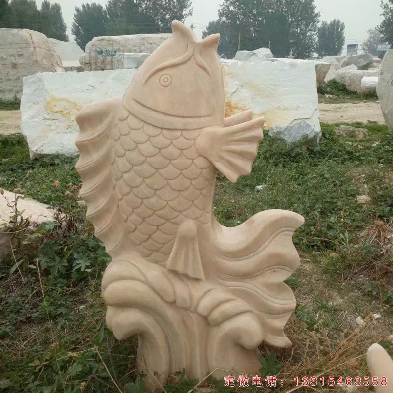 晚霞红鲤鱼公园动物雕塑（1）