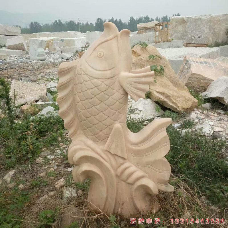 晚霞红鲤鱼公园动物雕塑（2）