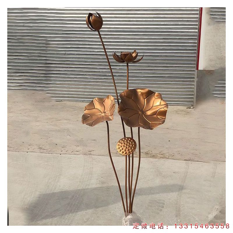 不锈钢荷花公园景观雕塑（4）