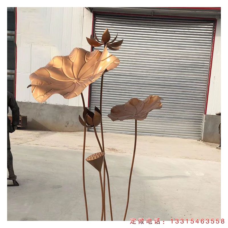 不锈钢荷花公园景观雕塑（5）