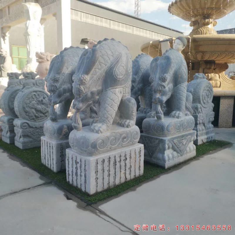 石雕瑞兽貔貅动物雕塑（1）