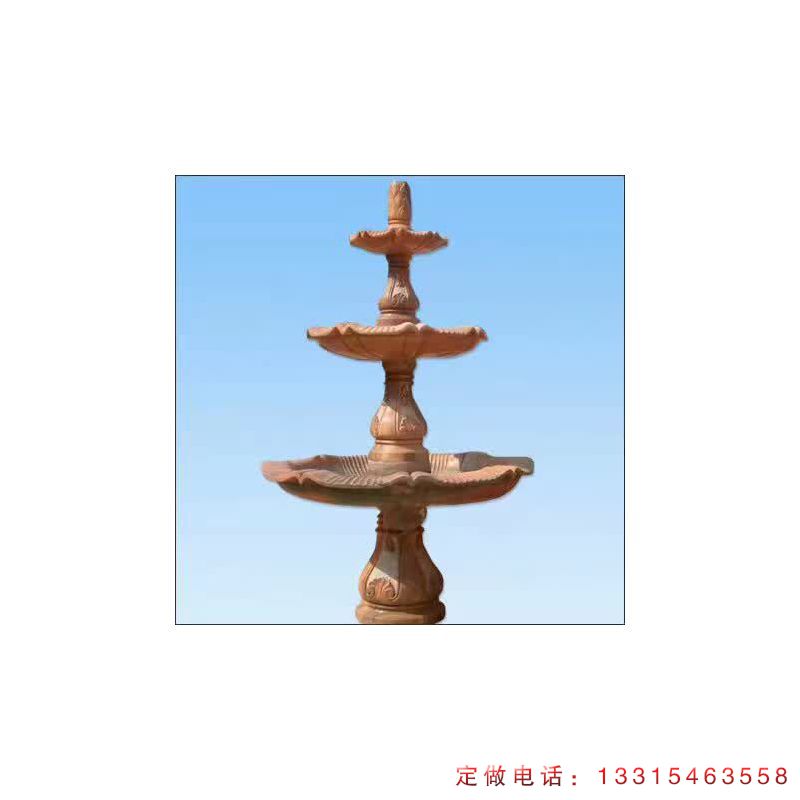 晚霞红喷泉城市景观雕塑（2）