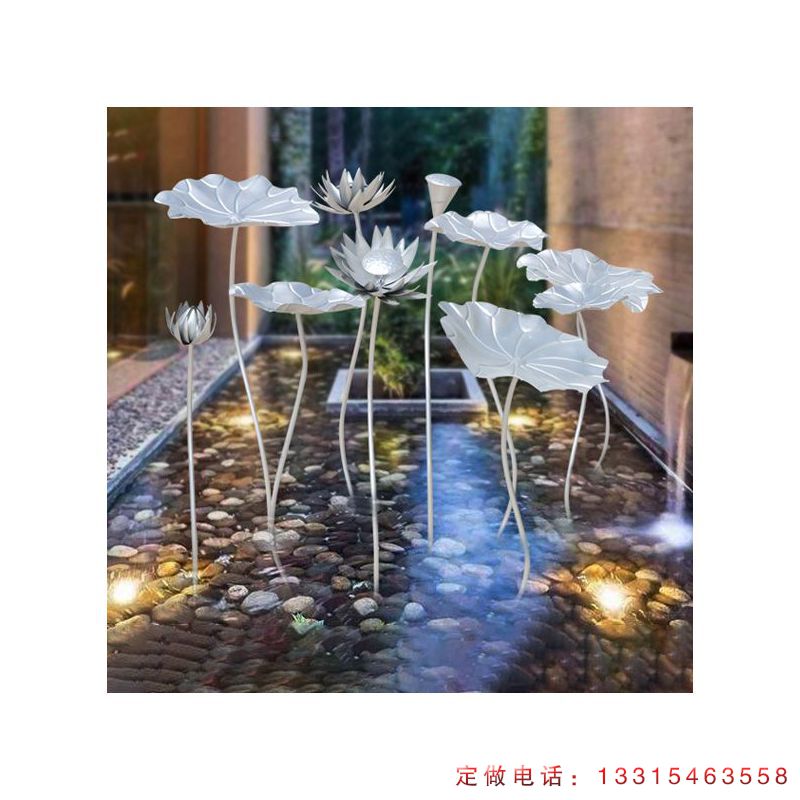 不锈钢荷花景观雕塑（3）