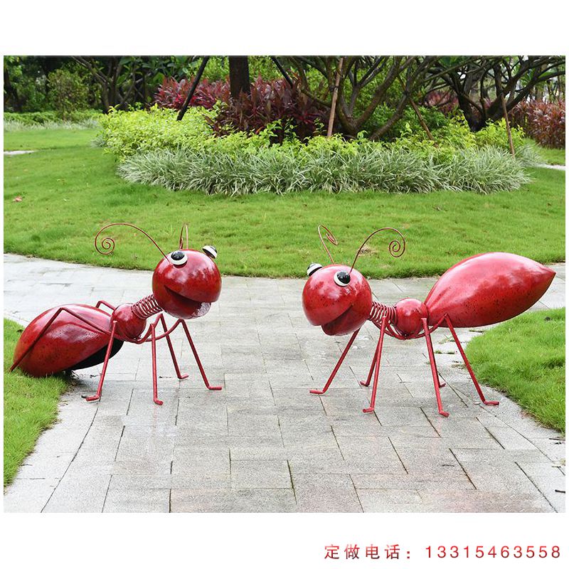 不锈钢彩色蚂蚁公园动物雕塑（3）