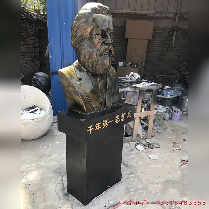 校园马克思伟人铜雕（5）
