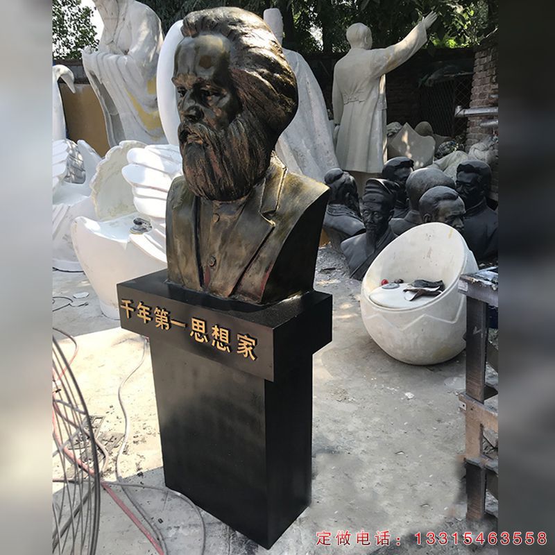 校园马克思伟人铜雕（6）