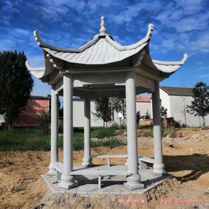 大理石凉亭建筑雕塑（1）