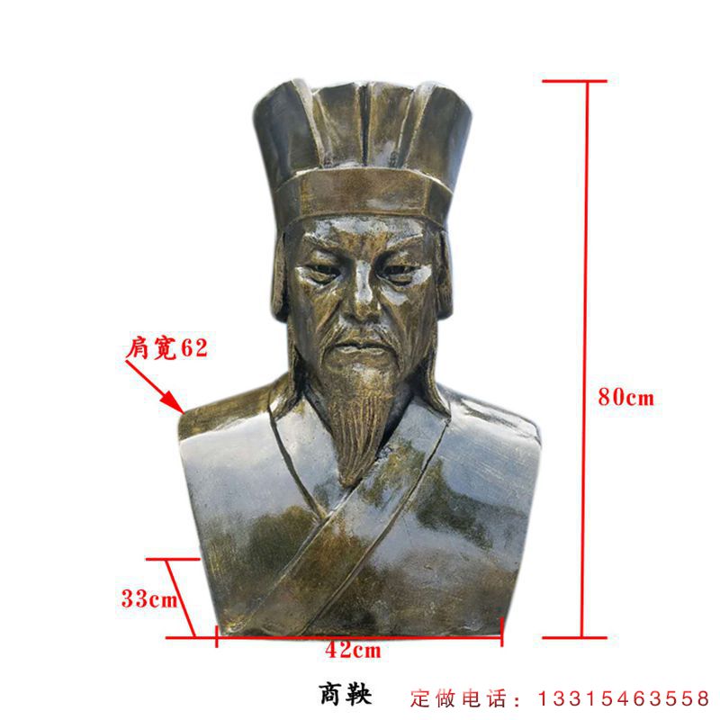 商鞅名人铜雕（1）