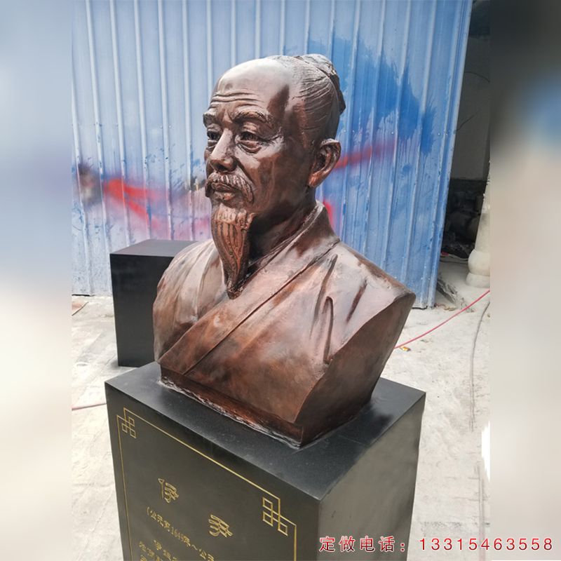 伊尹古代人物铜雕（3）