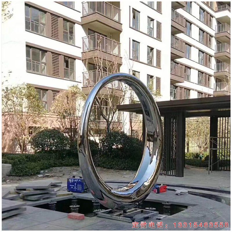 不锈钢创意月亮景观雕塑（1）