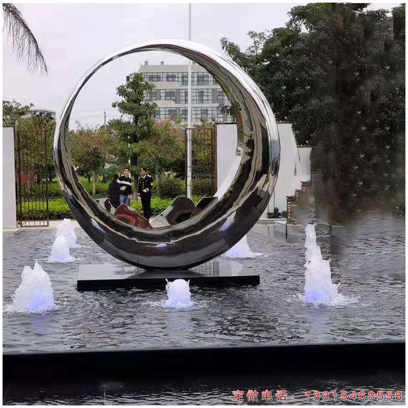 不锈钢创意月亮景观雕塑（7）