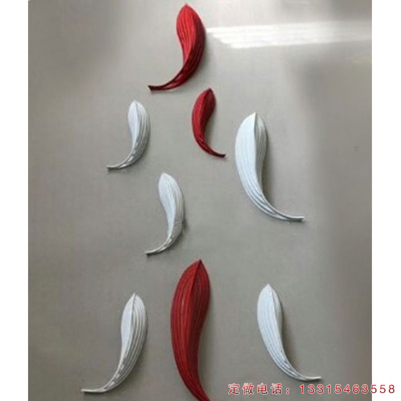 不锈钢公园鱼抽象动物雕塑（8）