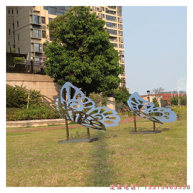 不锈钢镂空蝴蝶公园动物雕塑（2）