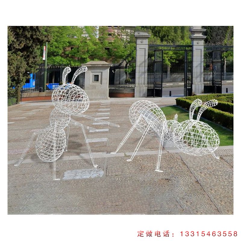 不锈钢镂空蚂蚁动物雕塑（2）