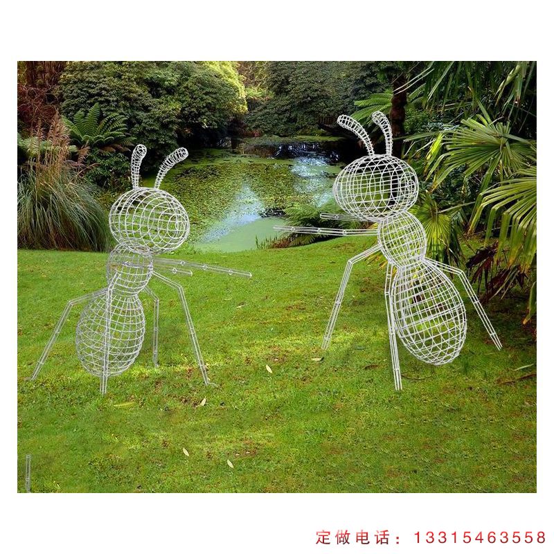 不锈钢镂空蚂蚁动物雕塑（3）