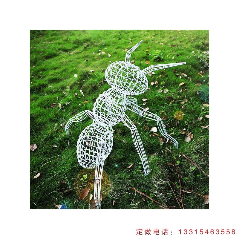 不锈钢镂空蚂蚁动物雕塑（9）