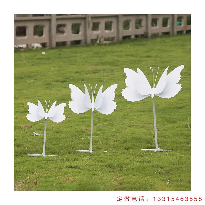 不锈钢公园蝴蝶动物雕塑（8）