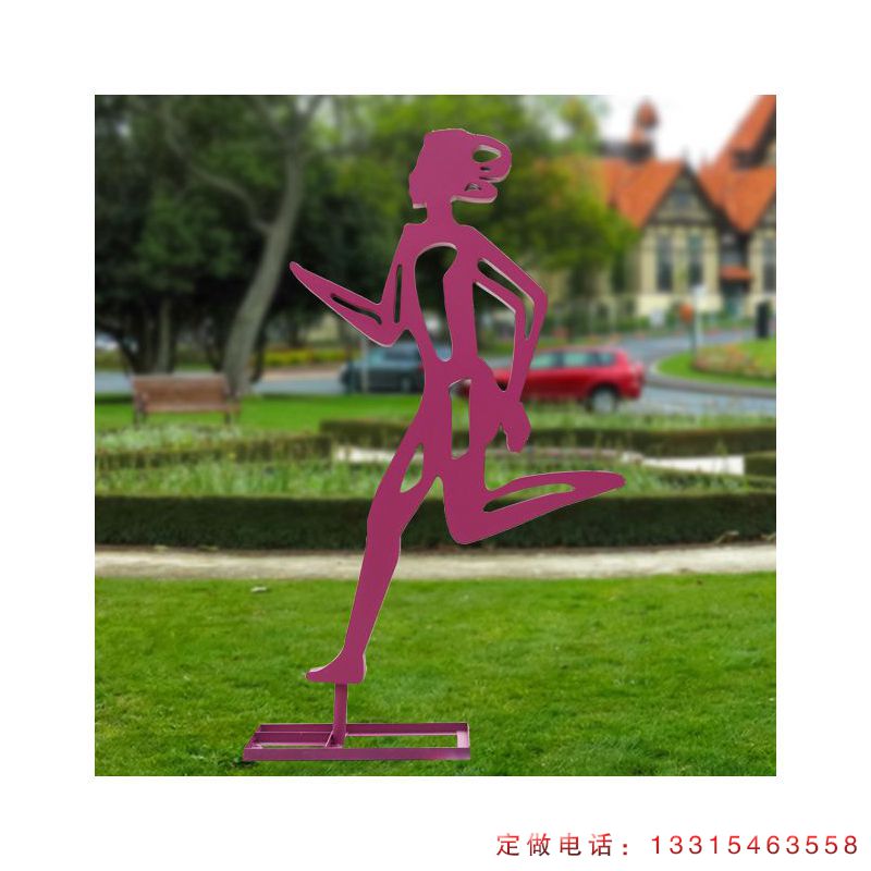不锈钢跑步人物雕塑（3）