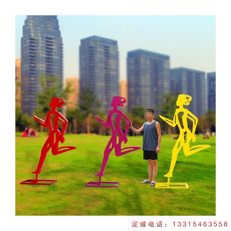 不锈钢跑步人物雕塑（5）