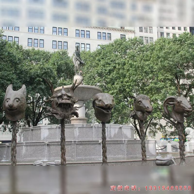 铜雕十二生肖城市动物雕塑（10）