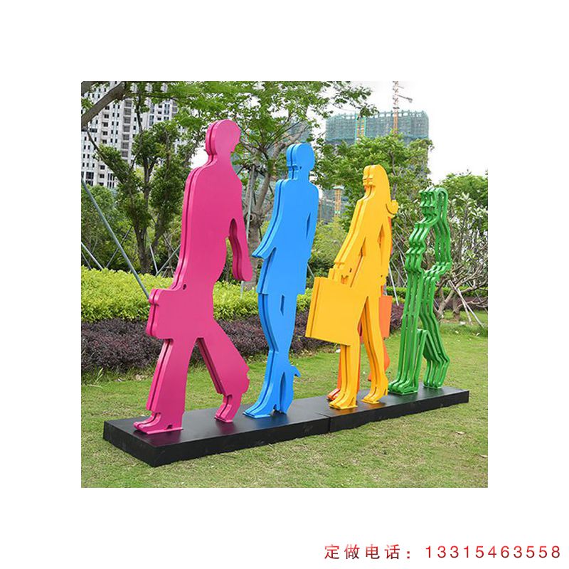 不锈钢商场购物人物雕塑（1）