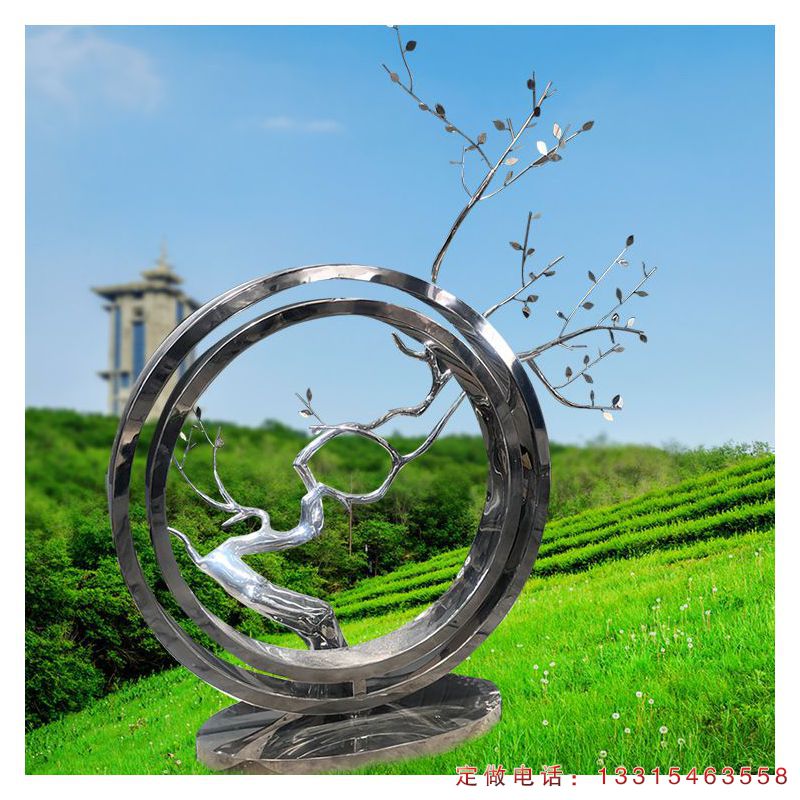 不锈钢抽象树景观雕塑（2）