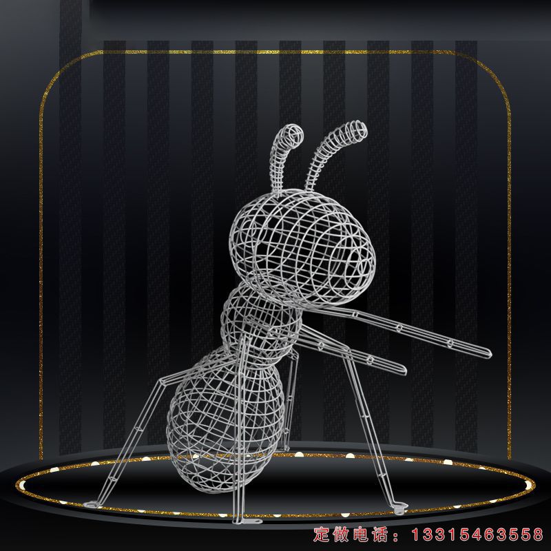 不锈钢镂空蚂蚁动物雕塑（1）