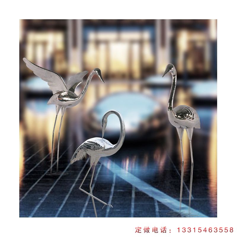 不锈钢仙鹤动物雕塑（1）