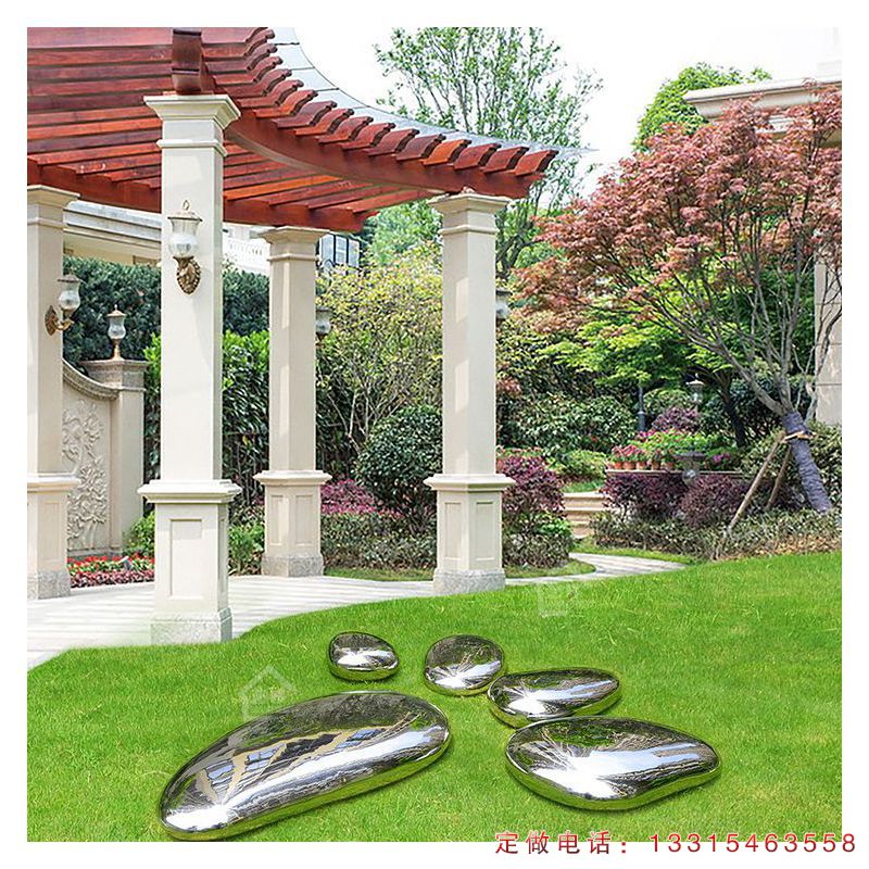 不锈钢鹅卵石景观雕塑（6）