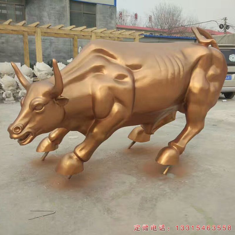 铜雕动物牛城市雕塑（1）